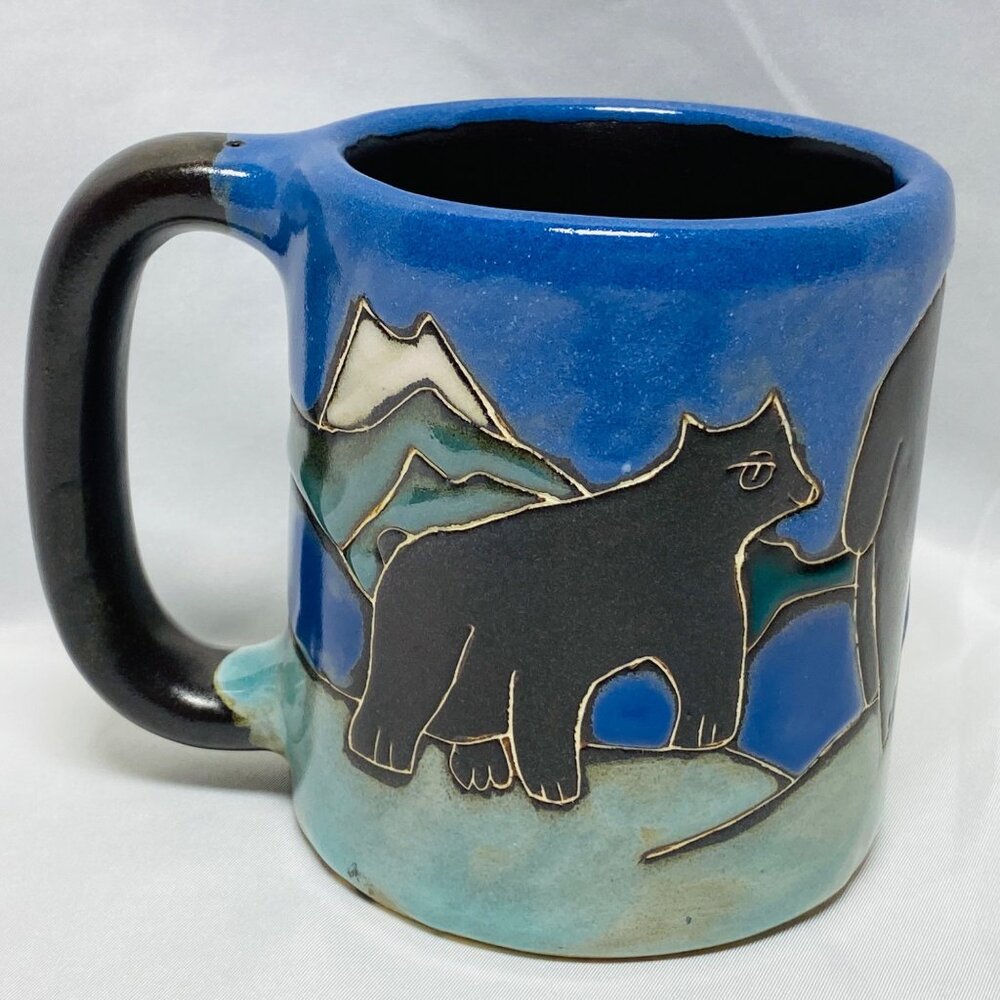 Mara Stoneware Mug With Bear & Mountain Design 16oz